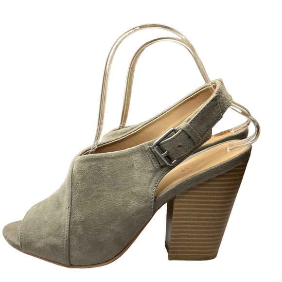 Joe’s Cameron chunky heel taupe tan khaki strappy heels women’s shoes size 8 - Picture 3 of 15
